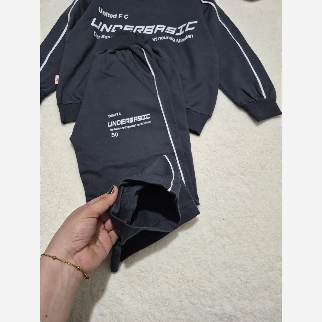 بلوز شلوار بگ اسپرت دخترانه و پسرانه پنبه دورس سایز 50 و 55