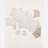 ست 13 تکه بیمارستانی نوزادی طرح لالالند نخ پنبه سایز 0 تا 3 ماه