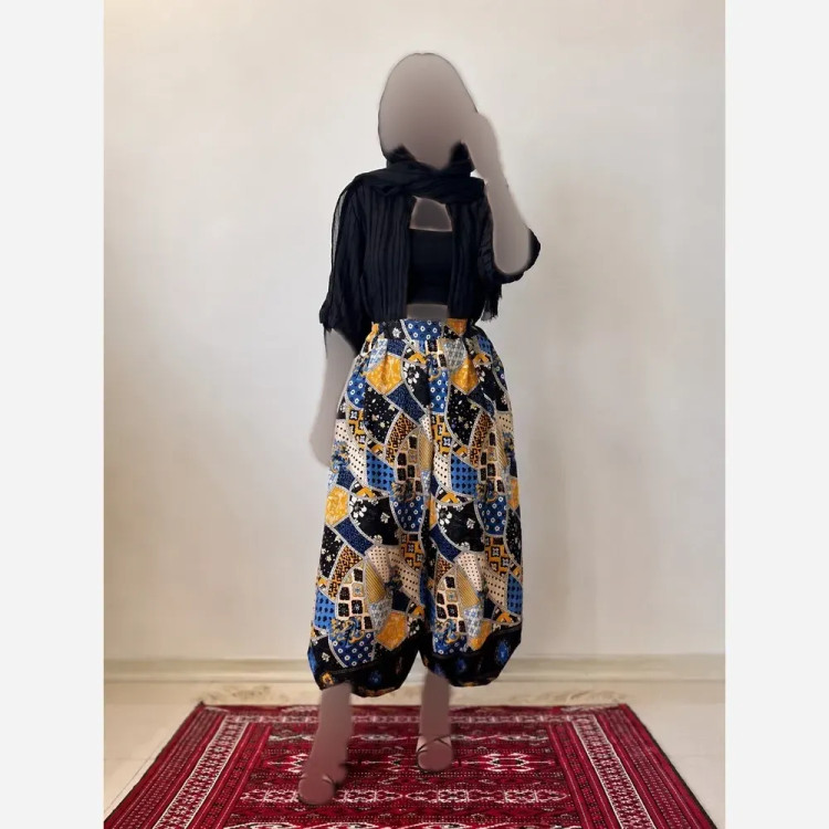 شلوار نخ طرح اندونزی خنک تابستانه فری سایز