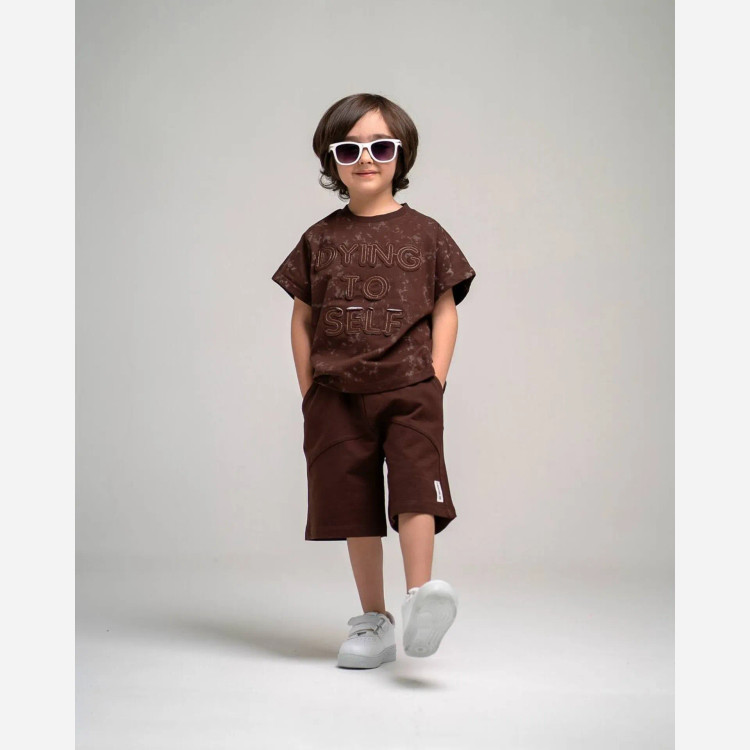 ست تیشرت و شلوارک پسرانه پنبه ای و دورس لاکرا