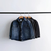 کت تک جین دخترانه و پسرانه برند آکو رنگ آبی و ذغالی سایز 4 تا 8 سال