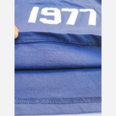 ست تیشرت و شلوارک اسپرت پسرانه و دخترانه طرح 1977 رنگ سرمه ای سایز 55 تا 75