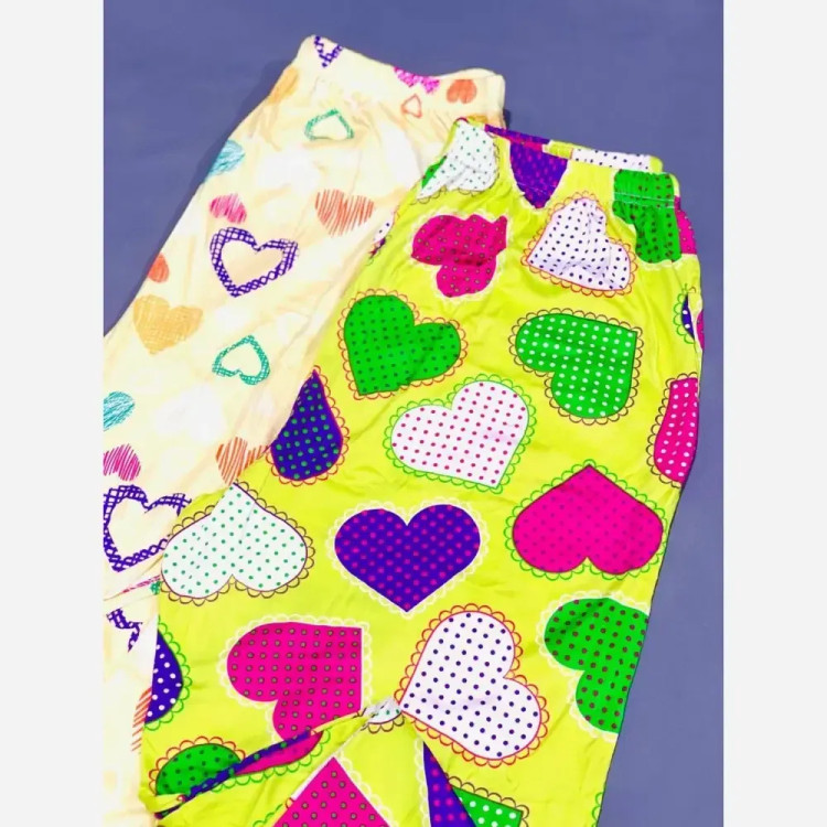 شلوارک راحتی زنانه گیاهی قواره بزرگ جیب دار طرح قلب سایز 38 تا 50