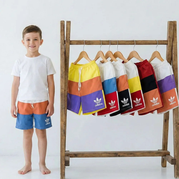 شلوارک پسرانه سونایی پارچه سیلیکون کمر کشی تابستانه