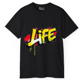 تیشرت آستین کوتاه مردانه مدل کلمه انگلیسی کد 1241 جنس نخ و پلی استر