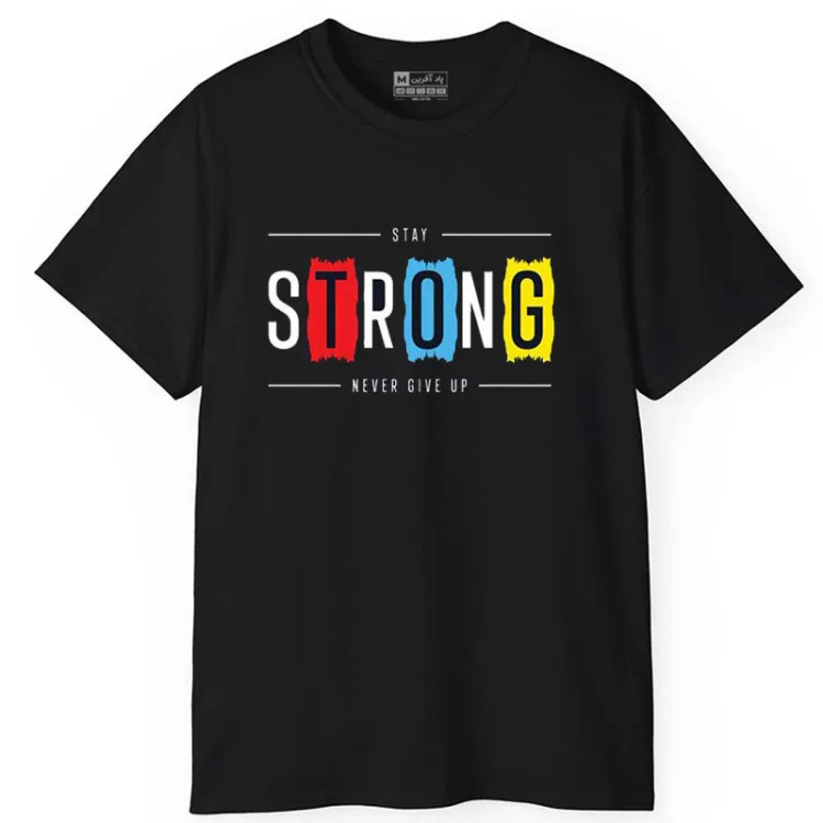 تیشرت آستین کوتاه مردانه پاد آفرین مدل کلمه انگلیسی کد 1094