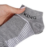 جوراب مچی مردانه نخی فری سایز راه راه KING