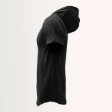 تیشرت کلاه دار مردانه مدل 00412114 مشکی نخ آستین کوتاه اسپرت روزمره
