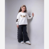 بلوز و شلوار جین دخترانه پنبه دورس لاکرا و لی گرم دار سایز 50 تا 65