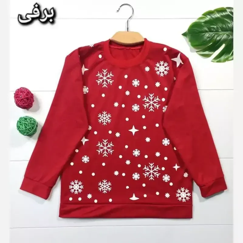بلوز قرمز زنانه یقه گرد پنبه پلی استر سایز 38 تا 44