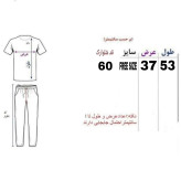 ست تاپ و شلوارک زنانه فری سایز جنس نخ و ملانژ رنگ آبی آسمانی