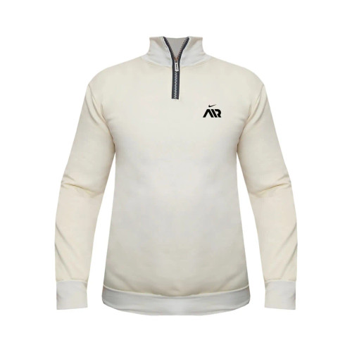 هودی نیم زیپ مردانه دورس اسپان طرح Nike Air کرم سایزبندی L XL 2XL