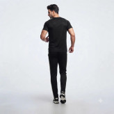 ست تیشرت و شلوار مردانه جنس پارچه مولینه درجه یک رنگ مشکی