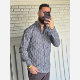 پیراهن مردانه آستین بلند راه راه ابروبادی سارینا سایزبندی M L XL XXL