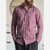 پیراهن مردانه آستین بلند راه راه ابروبادی سارینا سایزبندی M L XL XXL