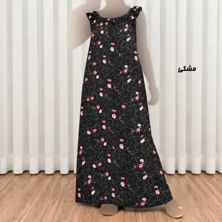 پیراهن ساحلی زنانه آستین حلقه نخی خارجی فری سایز مناسب تا سایز 50 رنگ خنک و راحت