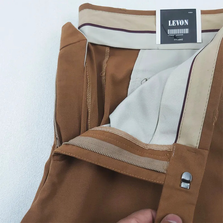 شلوار پارچه ای اسپرت مردانه قهوه ای جذب روزمره