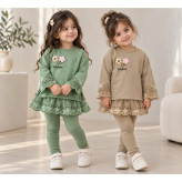 سارافون مجلسی دخترانه دورس و گیپور سایز 1 تا 5 سال
